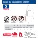 JUEGO CANDADOS DE LATON GANCHO CORTO DE 2PZ ESTANDAR 20MM LOCK L20S20EB
